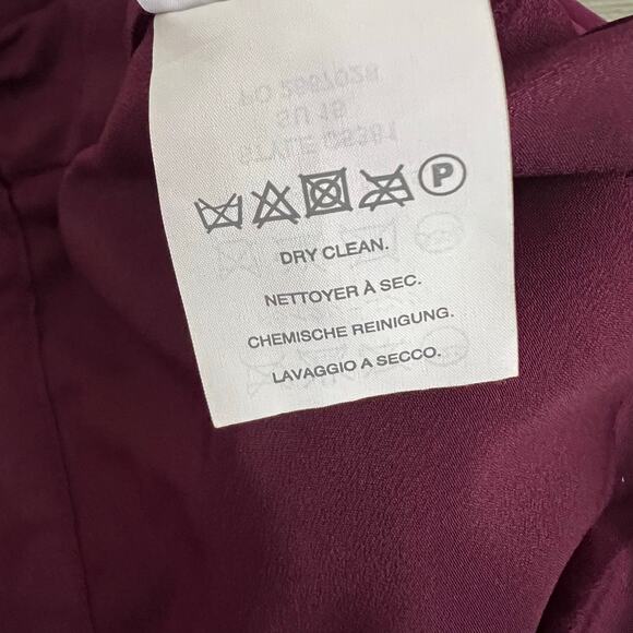 J Crew Silk Jumpsuit 8 Berry Strappy Purple Straight Leg V-Neck High Waist Chic - Picture 11 of 12